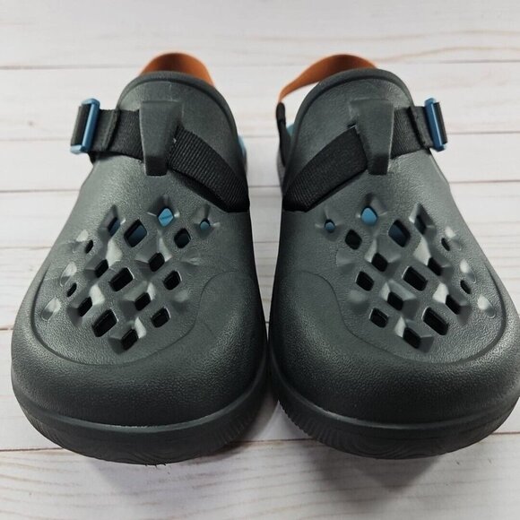 Chaco Chillos Clogs Rubber Youth 6 Black Orange Rubber Strapback - Picture 4 of 12